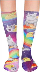 img 2 attached to Funny Crazy Socks For Men, Women, And Teens - Novelty Prints Featuring Dollar Cats And Paw Designs - Perfect Gag Gifts