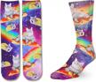 funny crazy socks for men, women, and teens - novelty prints featuring dollar cats and paw designs - perfect gag gifts logo