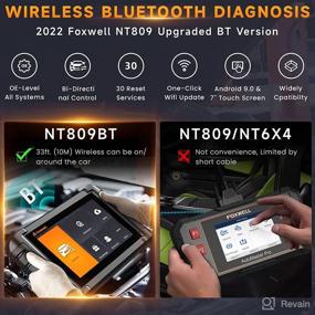 img 1 attached to 🔍 2022 Сканер FOXWELL Bluetooth NT809BT: Все системы, двусторонняя сканирование с 30+ сбросами и протоколом CAN-FD.