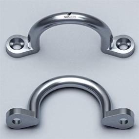 img 3 attached to 🔗 2" Trailer Tie Loop: Aluminum Bolt-On Lashing Rope Tie Down Ring Horse (2 pcs)