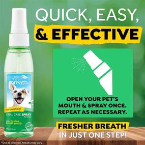img 1 attached to Спрей для ухода за полостью рта TropiClean Fresh Breath для домашних животных - сделано в США, 4 унции