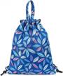 women's drawstring backpack for hiking, gym & day trips - toperin cute bag logo