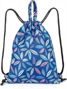 img 2 attached to Women'S Drawstring Backpack For Hiking, Gym & Day Trips - TOPERIN Cute Bag