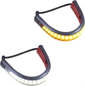 img 4 attached to 🏍️ DTR2017 Universal 12V LED Strip Turn Signals for Harley Heritage, Kawasaki, Dirt Bike, Cafe Racer, ATV - Motorcycle Front Fork Running Lights