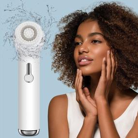 img 1 attached to Rechargeable IP67 Waterproof Facial Cleansing Brush With 2 Brush Heads - Sonic & Rotation Deep Wash, Exfoliating Blackhead Remover, 3 Vibrating Settings