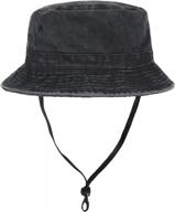 xxl washed denim bucket hat - zylioo oversize, large foldable jean sun hat for big heads 22"-25 logo