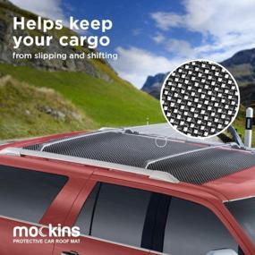 img 3 attached to Защитите крышу вашего автомобиля с помощью защитного коврика Mockins для крыши - 37 "X55 " Мягкий и захватываемый защитный коврик для крыши автомобиля для любой грузовой сумки, внедорожника или грузовика