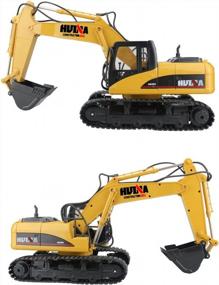 img 2 attached to Fisca 15-Channel RC Excavator With Sound And Lights - Realistic Construction Vehicle Toy