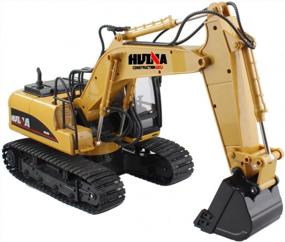 img 3 attached to Fisca 15-Channel RC Excavator With Sound And Lights - Realistic Construction Vehicle Toy