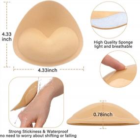 img 1 attached to Nimiah 3 Pairs Silicone Push-Up Breast Enhancers Waterproof Removable Sticky Bra Cups For Bikinis
