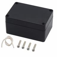 waterproof plastic project box enclosure - black abs ip65 electrical junction box, 3.94 x 2.68 x 1.97 inches (100x68x50mm), pack of 1 by zulkit logo