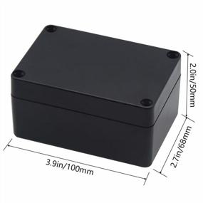 img 3 attached to Waterproof Plastic Project Box Enclosure - Black ABS IP65 Electrical Junction Box, 3.94 X 2.68 X 1.97 Inches (100X68X50Mm), Pack Of 1 By Zulkit