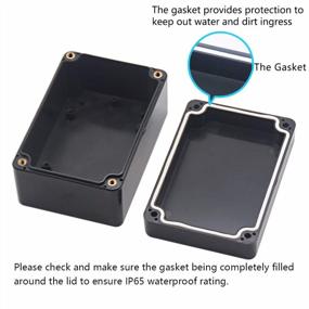 img 1 attached to Waterproof Plastic Project Box Enclosure - Black ABS IP65 Electrical Junction Box, 3.94 X 2.68 X 1.97 Inches (100X68X50Mm), Pack Of 1 By Zulkit
