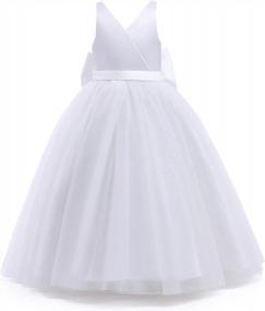 img 3 attached to NNJXD Sleeveless Embroidered Princess Dress For Girls: Perfect For Pageants, Proms And Balls