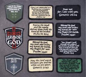 img 1 attached to Christian Morale Patches With Timothy 1:7 Verse & Green Design - 3D Embroidered With Hook & Loop Fastener For Tactical Gear, Bags, Hats & Vests - High-Quality Stitching & Durable Construction