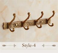 vintage heavy-duty space aluminum coat rack with 4 hooks | wall mounted style-4 logo