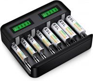 🔋 ebl battery charger combo: rechargeable aa battery 2800mah (4pcs) and aaa battery 1100mah (4pcs) + charger for aa/aaa/c/d nimh batteries logo