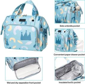 img 3 attached to Crossbody Backpack Portable Include Insulated Diapering ... Diaper Bags