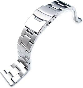 img 4 attached to ⌚ Super-O Boyer Straight End Watch Band: Premium 20mm Solid 316L Stainless Steel