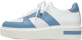 img 1 attached to Women'S Nappa Leather Lace-Up Platform Sneakers - Linea Paolo Kayleen For Sporty Fashion