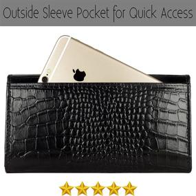 img 2 attached to Stylish and Secure: Mou Meraki Blocking Red Women's Handbags & Wallets - Wallets