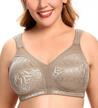 plus size women's minimizer comfort bra, full coverage non-padded wirefree 36b-48g logo