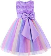 🌈 stylish sleeveless rainbow wedding dresses for girls - uhnice little clothing collection logo