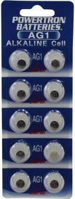 img 2 attached to Powertron (10-Pack) AG1 Watch Batteries - SR621, SR621SW, 364, 164
