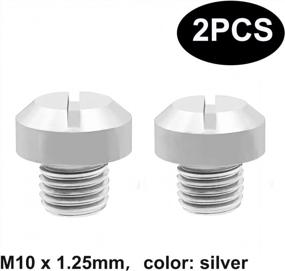 img 1 attached to 2 Silver M10 X 1.25Mm Motorcycle Mirror Hole Plugs With Positive And Negative Screw Holes For FZ-09, CRF250, NC750X And Other Models By Taiss