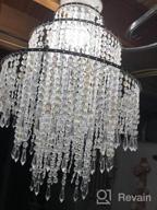 img 1 attached to Gold Acrylic Chandelier Shade With Crystal Beads And 3 Tiers - Perfect For Bedroom, Wedding, Or Party Decoration - 12.6" Diameter review by Aaron Vazquez