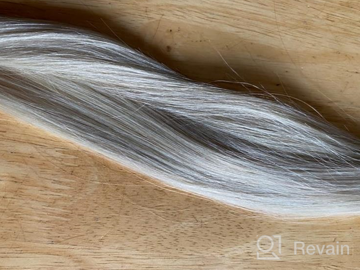 img 1 attached to Get Longer Locks With Vlasy Tape-In Human Hair Extensions: 14 Inch, 20 Pieces Of Straight, Seamless, Invisible 1B# Black Brown Extensions review by Matthew Nielsen
