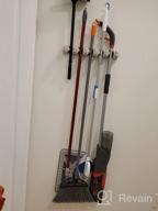 img 1 attached to ONMIER Wall Mounted Mop And Broom Holder Organizer With 6 Hooks And 5 Positions For Garden And Garage Tools - Pack Of 2 review by Keith Bradley