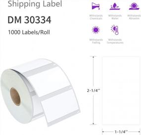img 3 attached to 2-1/4" X 1-1/4" Compatible DYMO 30334 Direct Thermal Shipping Labels For FBA/FNSKU/Barcode/UPC Labels Compatible With DYMO Labelwriter 450, 4XL, Rollo & Zebra Desktop Printers [12 Rolls, 12000 Labels]
