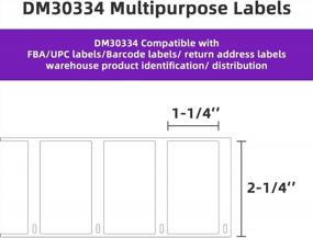 img 2 attached to 2-1/4" X 1-1/4" Compatible DYMO 30334 Direct Thermal Shipping Labels For FBA/FNSKU/Barcode/UPC Labels Compatible With DYMO Labelwriter 450, 4XL, Rollo & Zebra Desktop Printers [12 Rolls, 12000 Labels]