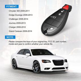 img 3 attached to KRSCT Smart 4-Button Key Fob | Compatible with Chrysler 300, Dodge Durango, Challenger, Journey, Charger, Grand Caravan | FCC ID: M3N5WY783X