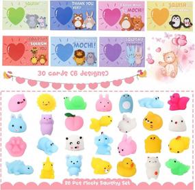 img 3 attached to Get Your Valentine'S Day Squishy Toy And Card Set Here: 28 Packs Of Adorable Kawaii Animal Sets For Boys And Girls!