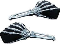 kuryakyn 1759 skeleton hand motorcycle mirrors, chrome/black finish - 1 pair, one size логотип