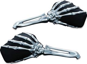 img 4 attached to Kuryakyn 1759 Skeleton Hand Motorcycle Mirrors, Chrome/Black Finish - 1 Pair, One Size