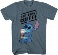 🐾 disney stitch coffee t shirt heather - premium men's clothing for t-shirts & tanks logo