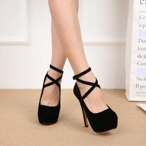 img 2 attached to OCHENTA Women'S Ankle Strap Platform Pump Party Dress High Heel - Perfect For Any Occasion!