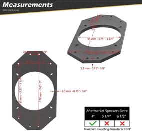 img 1 attached to Upgrade Your Jeep Wrangler Sound: Scosche SAJ46 4” Speaker Adapters (1 Pair) for 1984-2006 Models