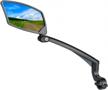 briskmore 2022 handlebar bike mirror - scratch resistant glass lens, adjustable & rotatable safe rearview bicycle mirror for left/right side logo
