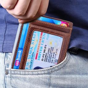 img 2 attached to Wallet Pocket Minimalist Secure Leather Men's Accessories