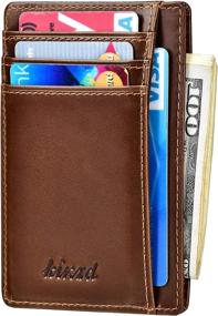 img 4 attached to Wallet Pocket Minimalist Secure Leather Men's Accessories