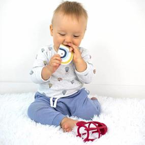 img 2 attached to Силиконовые прорезыватели для зубов без бисфенола А для младенцев: успокаивающая игрушка для прорезывания зубов для младенцев 0-12 месяцев - удобный дизайн, идеальные подарки для новорожденных для мальчиков и девочек