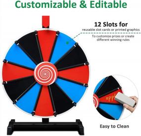 img 1 attached to DIY Insertable Prize Wheel By WinSpin – 15 Inch Tabletop Spinning Wheel With 12 Slots Fortune Design For Carnival And Spin Games - Optimized For Search Engines