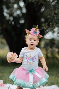 img 1 attached to 🦄 Enchanting Unicorn Baby Girl Tutu - Perfect for 1st Birthday Outfit