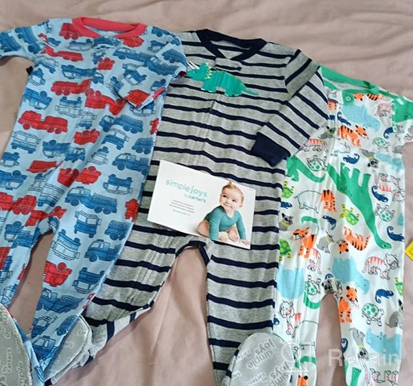 img 1 attached to 3-Pack Snug Fit Footed Cotton Pajamas for Boys by Simple Joys Carter's review by Robert Jackson