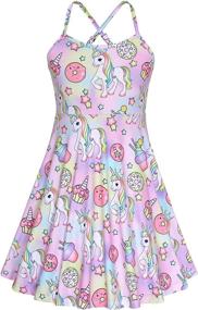 img 4 attached to 🦋 Stylish Summer Sleeveless Butterfly Birthday Dresses for Girls at Dresses