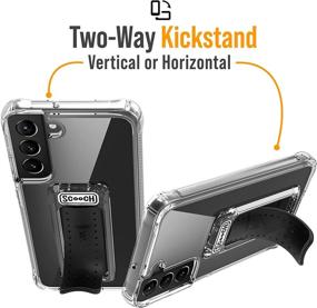 img 3 attached to 📱 Scooch Wingman Case for Samsung Galaxy S22: Pop Out Car Mount, Grip & Kickstand | 10 ft Drop Protection, Tempered Glass Screen Protector & $200 Device Coverage